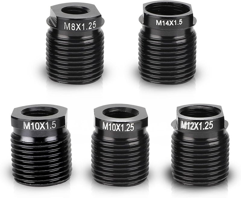 Linkstyle Gear Shift Knob Adapter Kit, 5-Pack Aluminum Alloy Thread Adapters, Quick Install with M8/M10/M12x1.25 M10/M14x1.5 for Car Truck SUV - Image 1